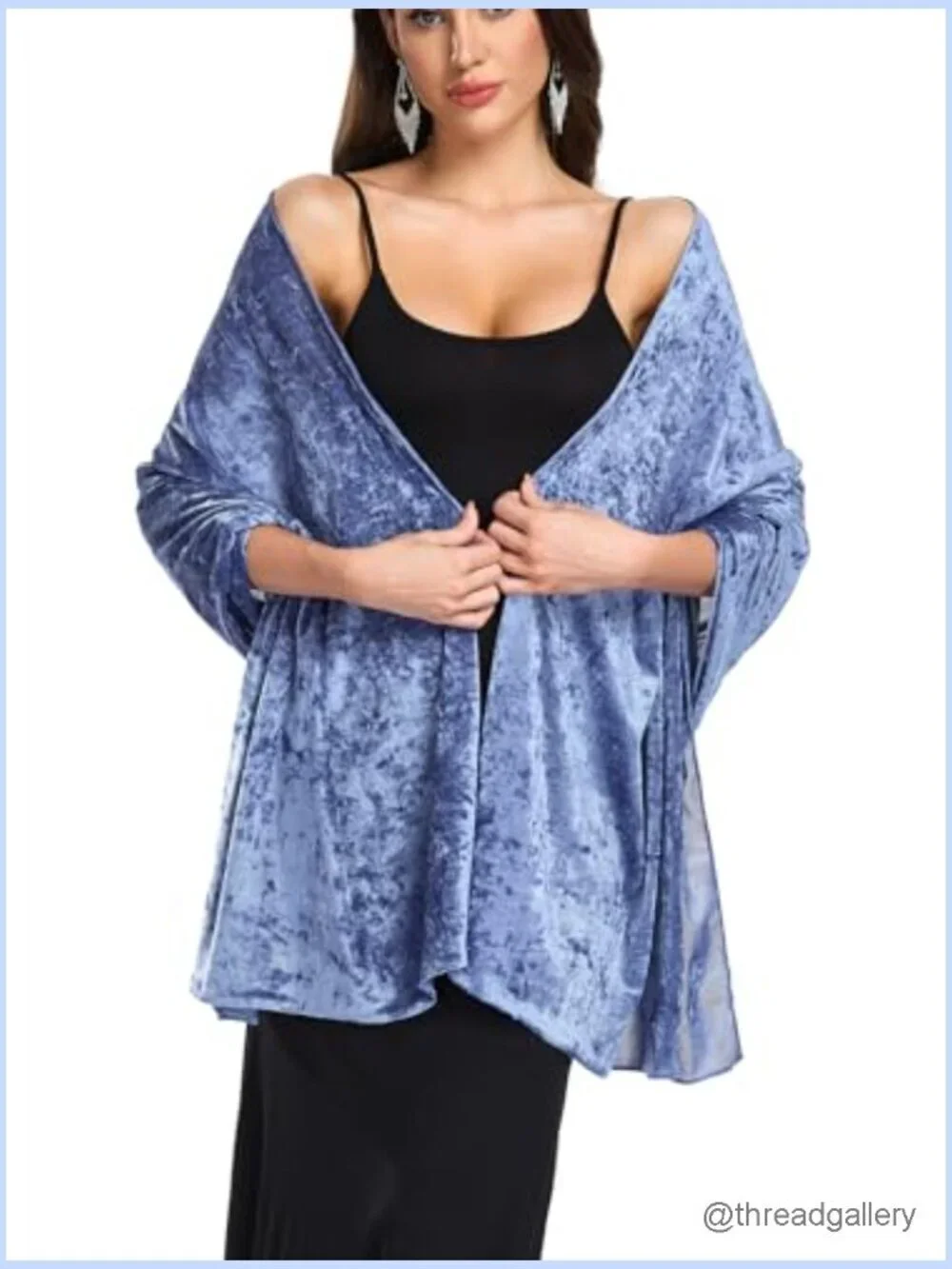 Knit Velvet Mesh Shawl Wrap for Evening Dresses Wedding Bridal Formal
